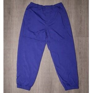 LL Bean Women's Large Convertible Zip Off Cargo Hiking Pants Blue Ripstop Nylon